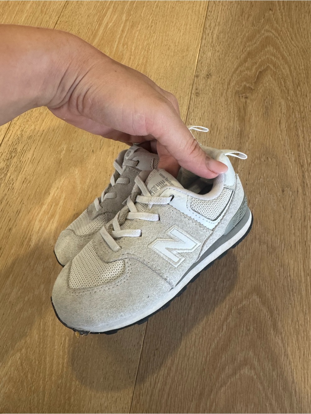 New Balance Kids Light Gray Casual 574 Sneakers
